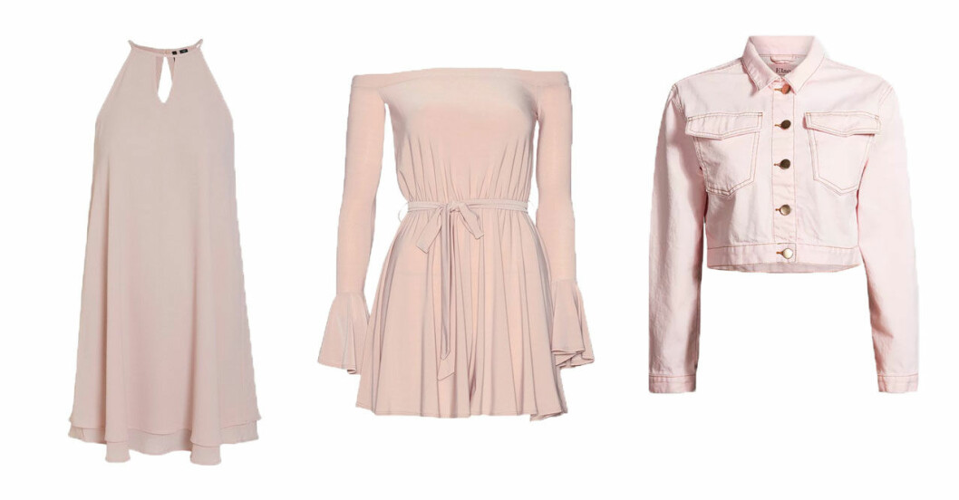 Klänningar, toppar, blusar och jackor i rosa.