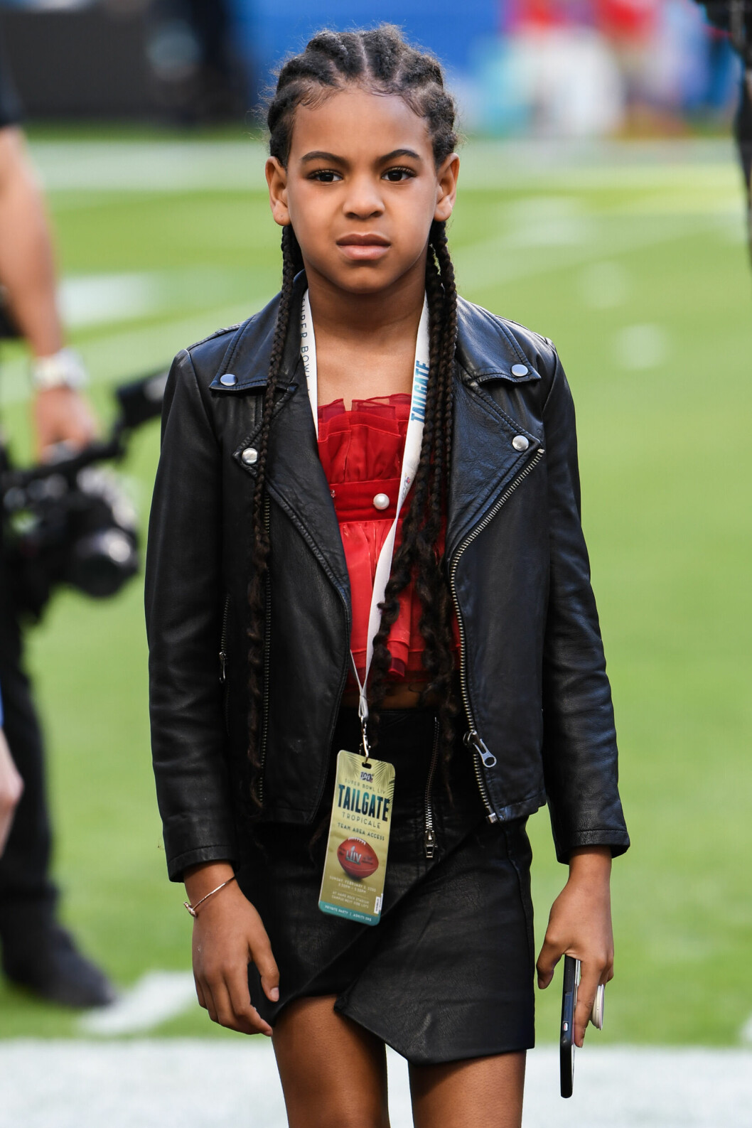 Blue Ivy följde med föräldrarna Beyoncé och Jay-Z på Super Bowl 2020. blue ivy på super bowl 2020