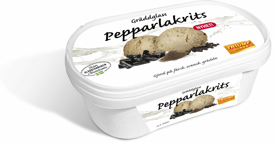 Glass med smak av pepparlakrits