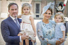 Herr Chris O’Neill, prinsessan Leonore, prinsessan Madeleine och prins Nicolas.