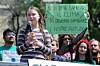 Greta Thunberg på en klimatdemonstration i Rom.