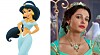 Tecknade Jasmine i Aladdin vs otecknade.
