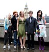 Evanna Lynch, Rupert Grint, Emma Watson, Daniel Radcliffe och Katie Leung.
