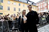 Peg Parnevik och Filip Kaspersen Lamprecht i vimmlet på Rockbjörnen 2018.