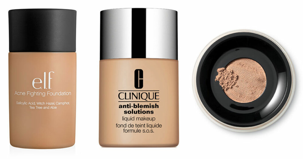 Foundation från elf, Clinique och BareMinerals