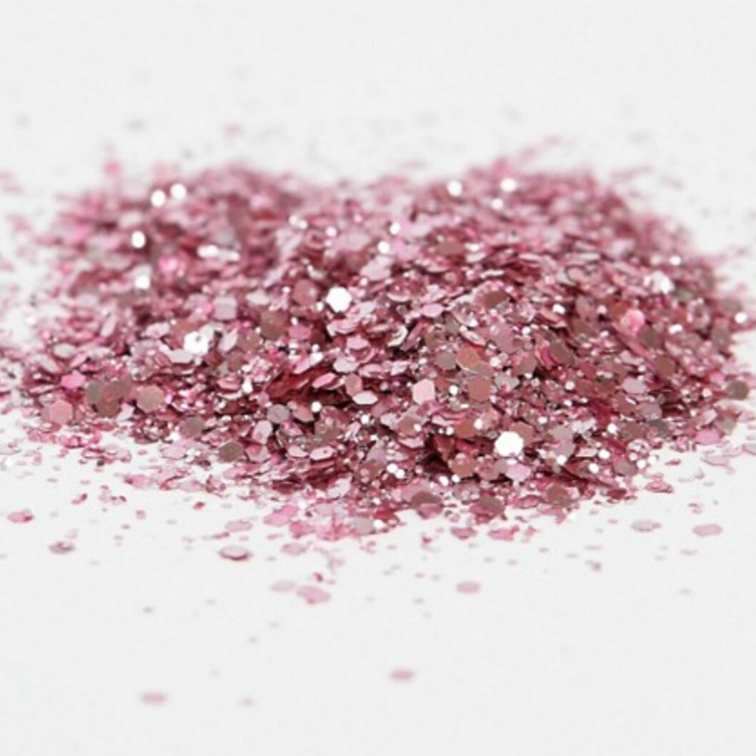 Lösglitter i rosa färg