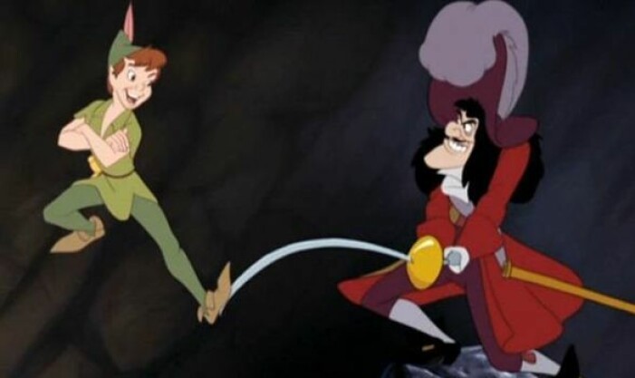 peter pan och kapten krok