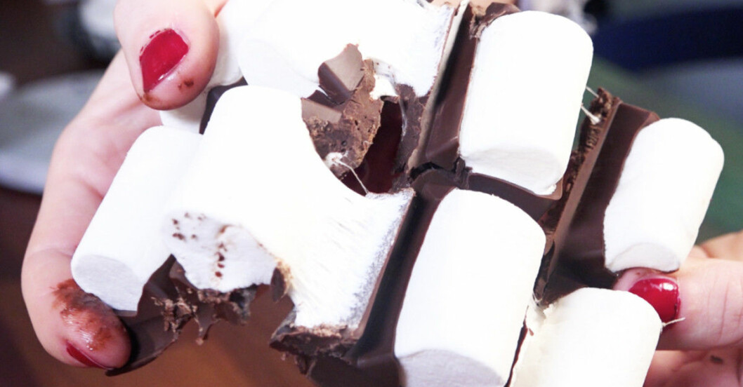 Gör din egen choklad — med marshmallows i