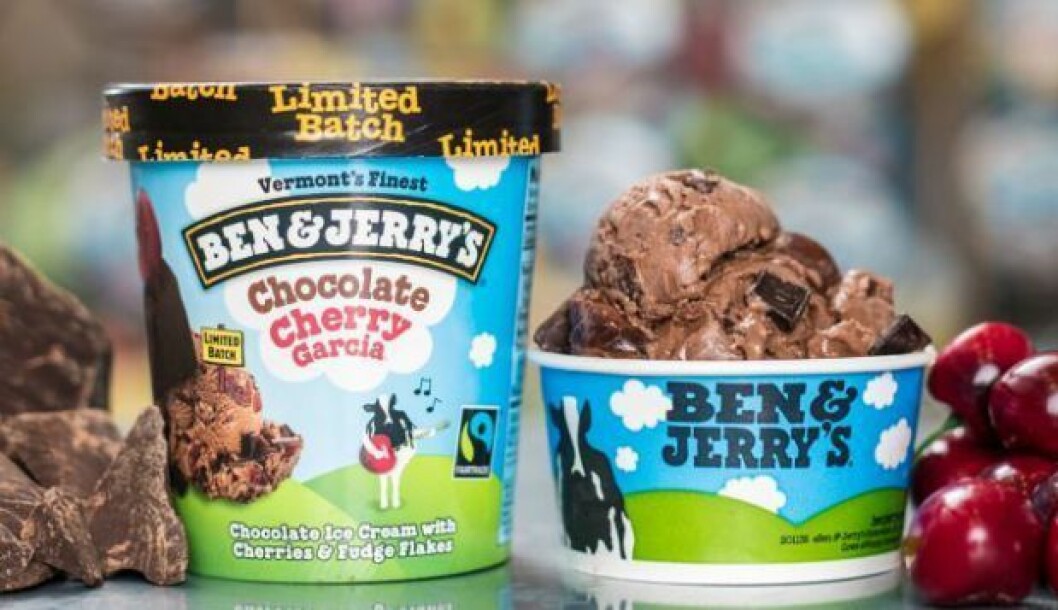 Den nya Cherry Garcia har chokladglass istället för körsbärsglass. Foto: Ben & Jerrys ben-jerrys-choklad-cherry-garcia