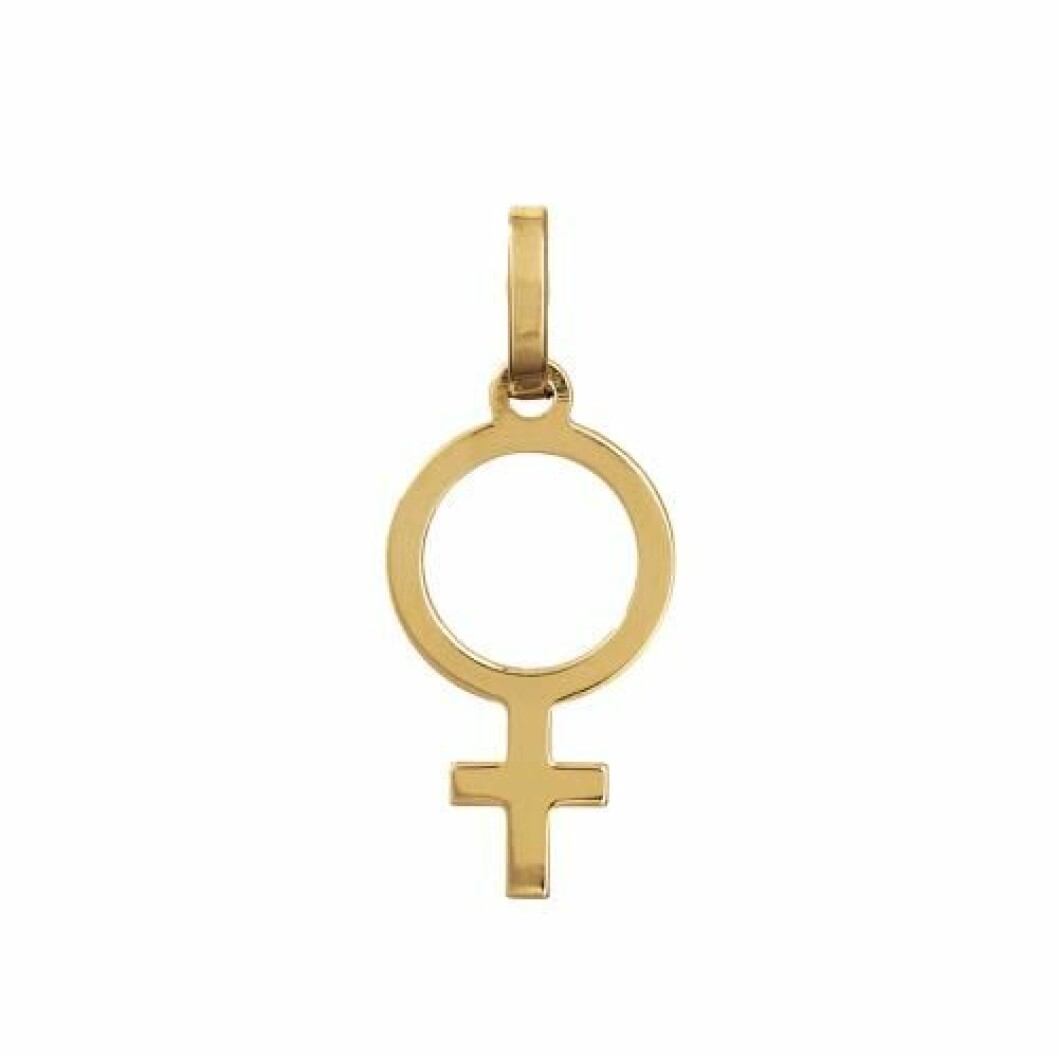 Berlock i äkta guld kvinnosymbol