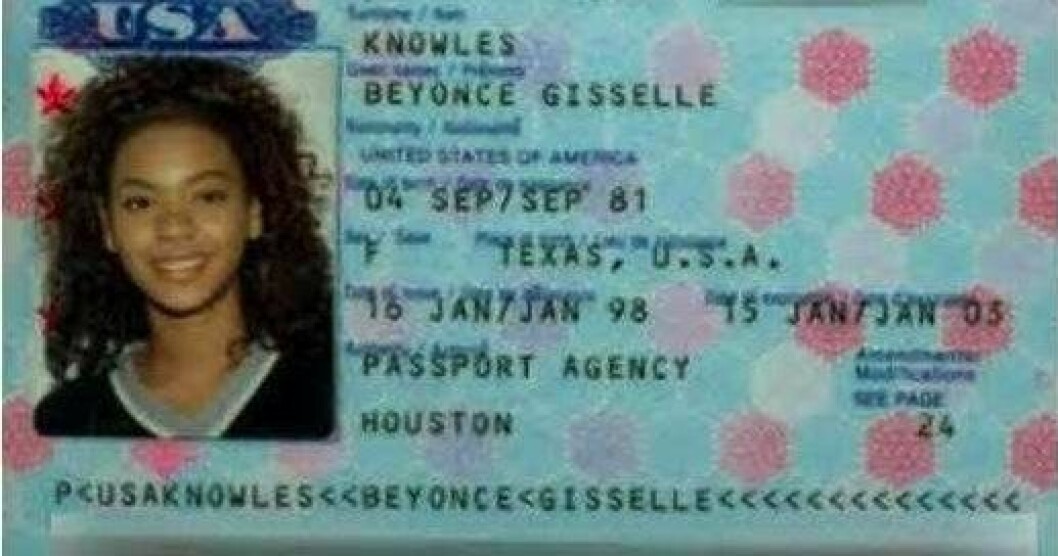 Beyoncé Knowles gamla passbild. beyonce knowles pass
