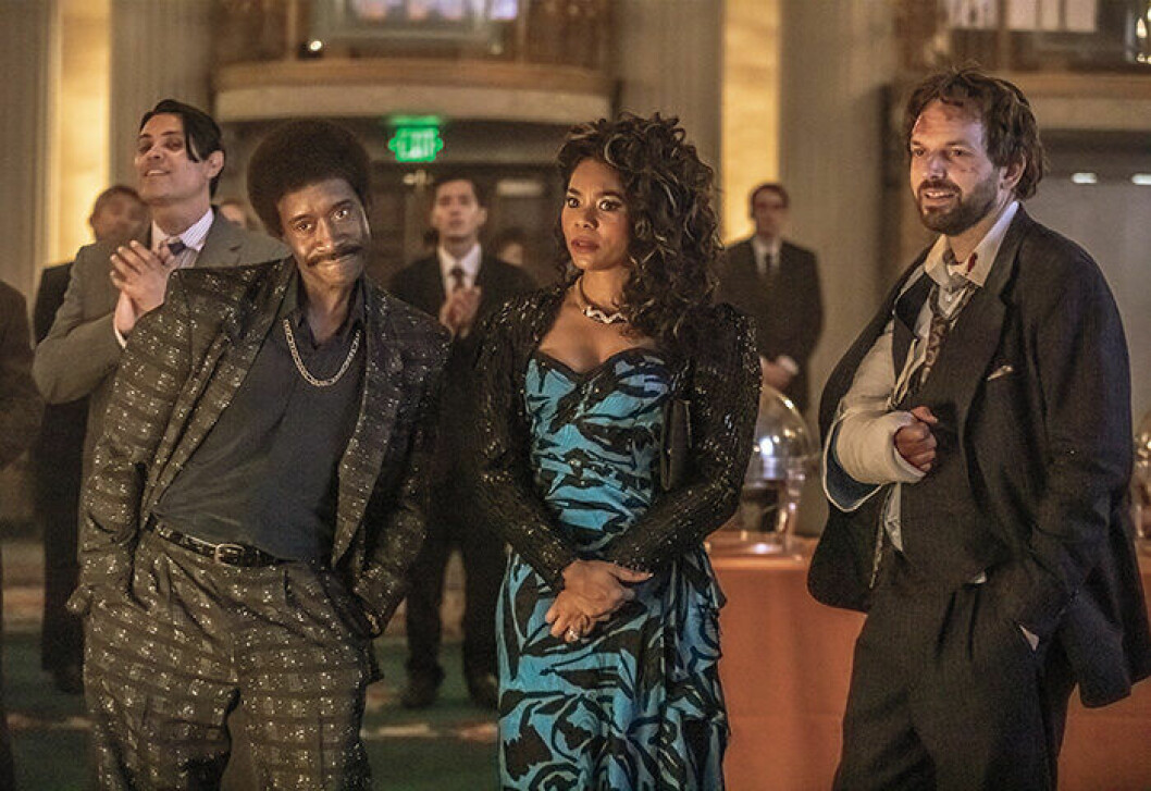 <em>Black Mondays</em> andra säsong har premiär på HBO den 16 mars. En bild från tv-serien Black Monday, som visas på HBO.