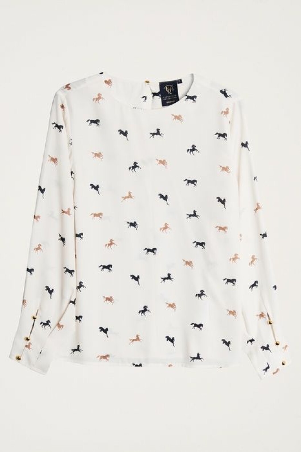 Blus med hästar på