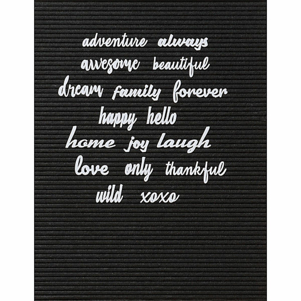 Skrivstil bokstäver letterboard