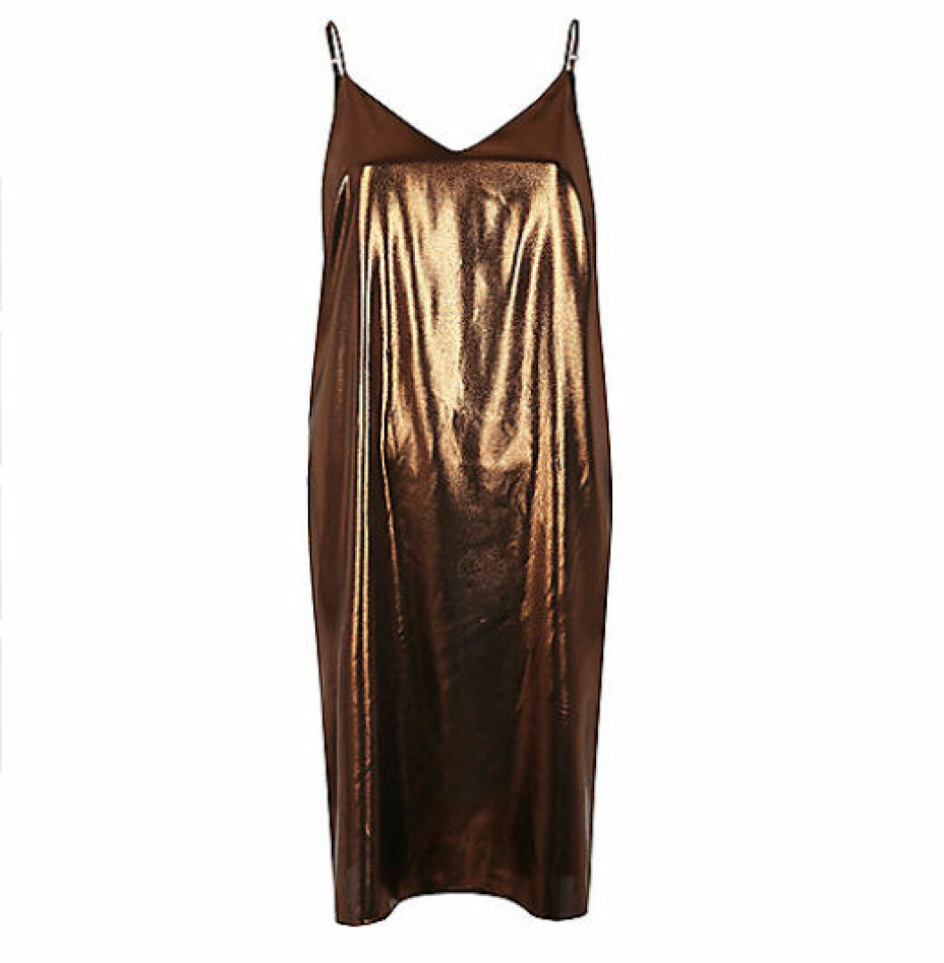 bronze metallic klänning slip