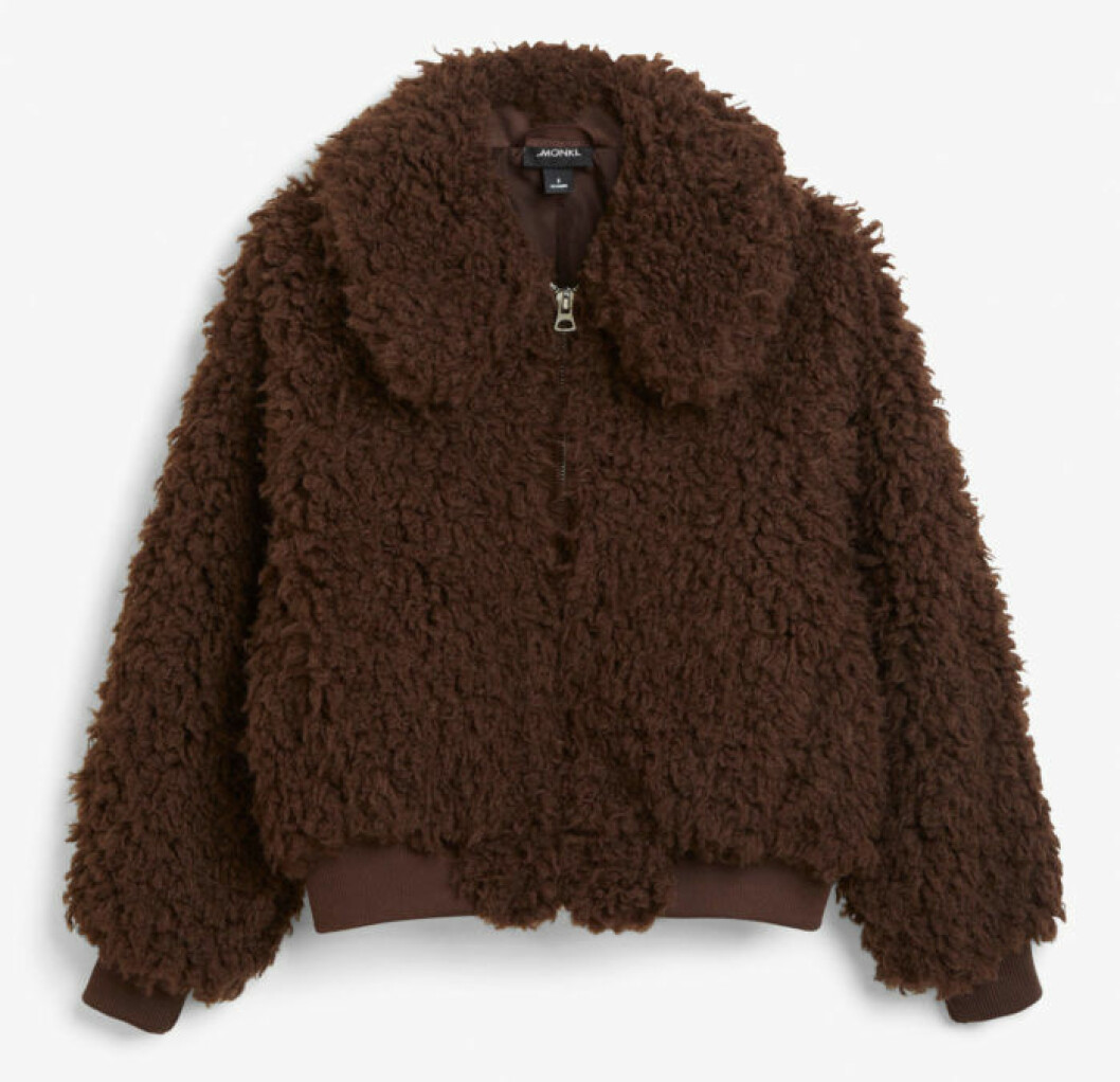 Brun teddyjacka