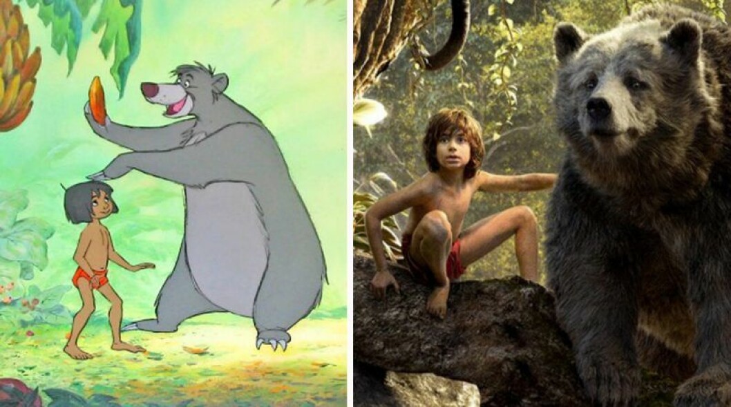 Djungelboken. Mowgli i djungelboken med Baloo
