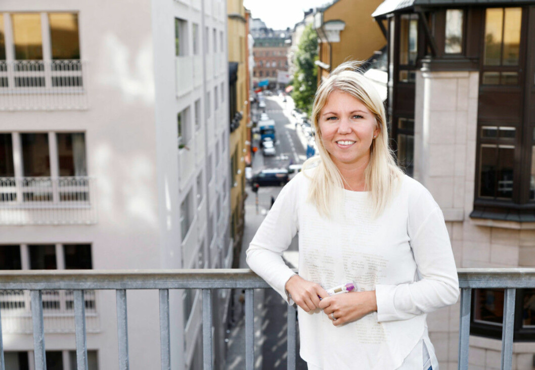 Fysikern Elina Berglund är en av de som står bakom preventivmedelsappen.
