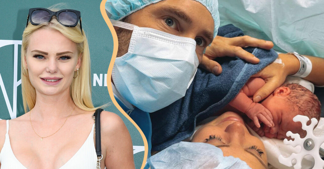 Ellinor Bjurström och Jimmy Olsson med dottern