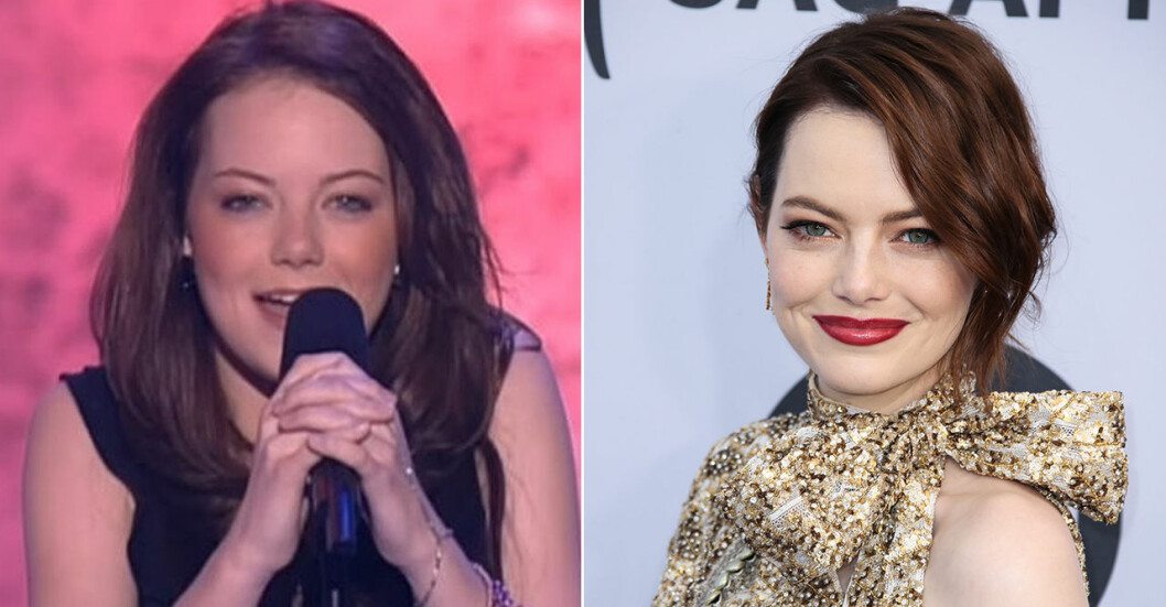 Emma Stone år 2004 och 2021