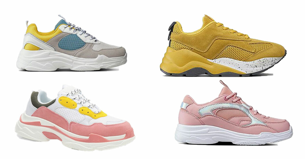 Chunky sneakers i färg