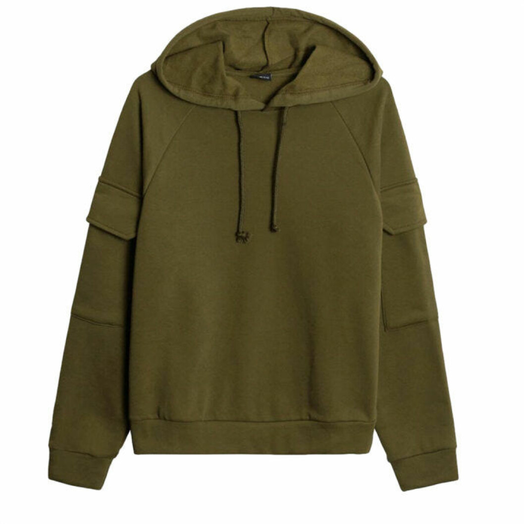 Militärgrön hoodie