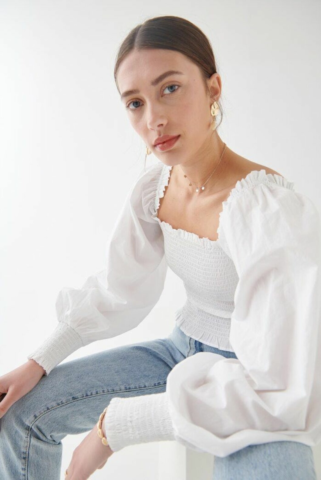 Gina tricot smockad topp