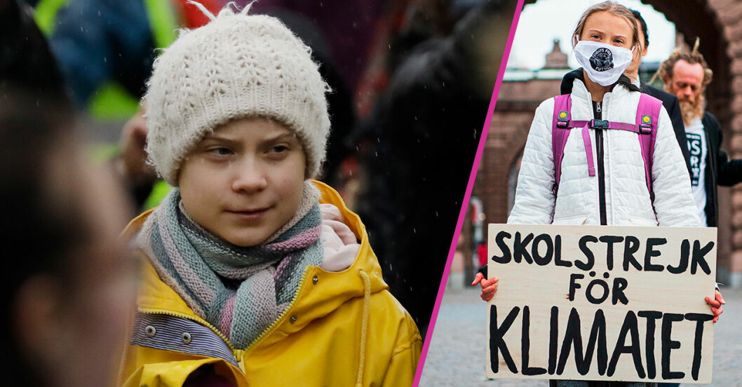 Greta Thunberg som barn.