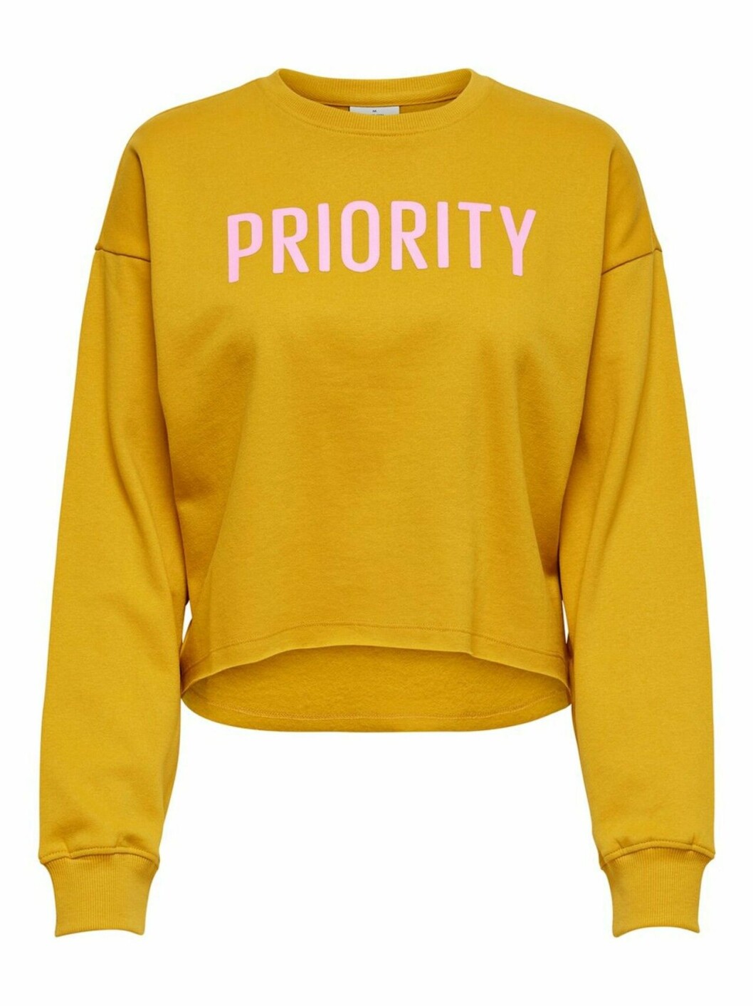 Gul sweatshirt i croppad modell