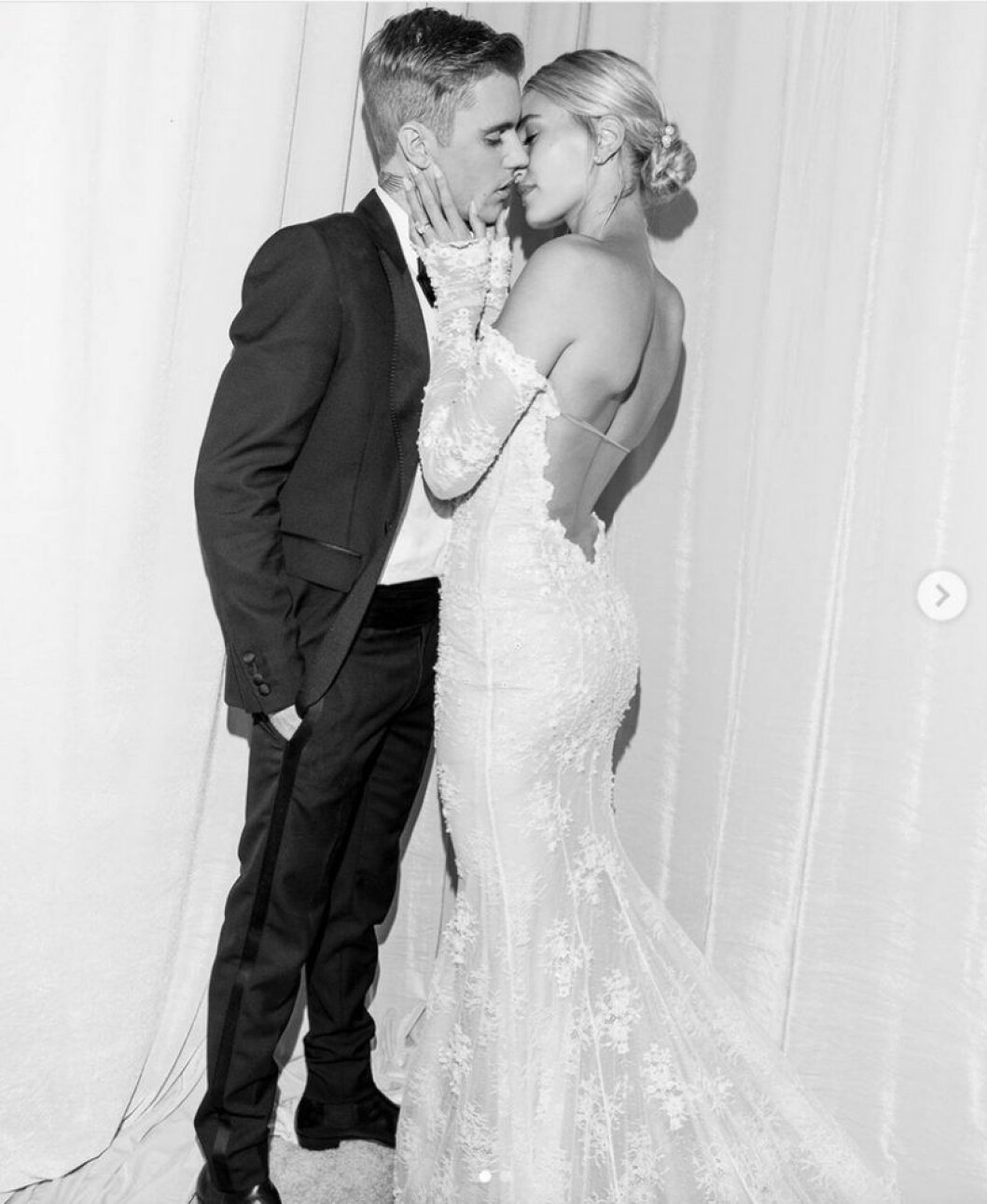Hailey Bieber och Justin Bieber bröllopsfoto