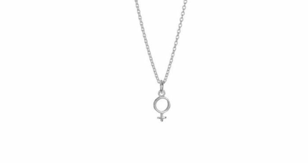 Halsband med stor kvinnosymbol