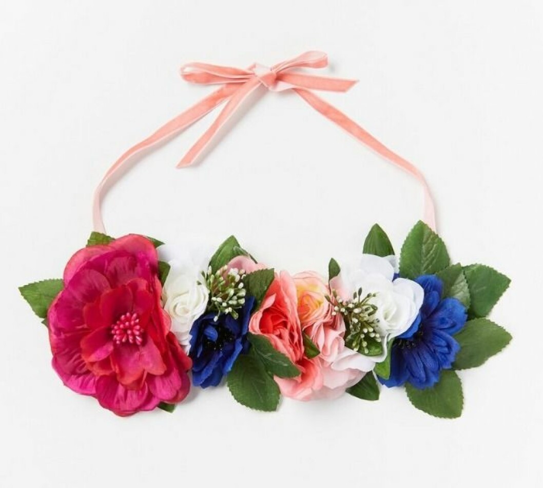 Hårband med blomkrans som du kan köpa