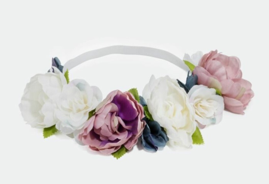 Hårband med blommor till midsommar 2019