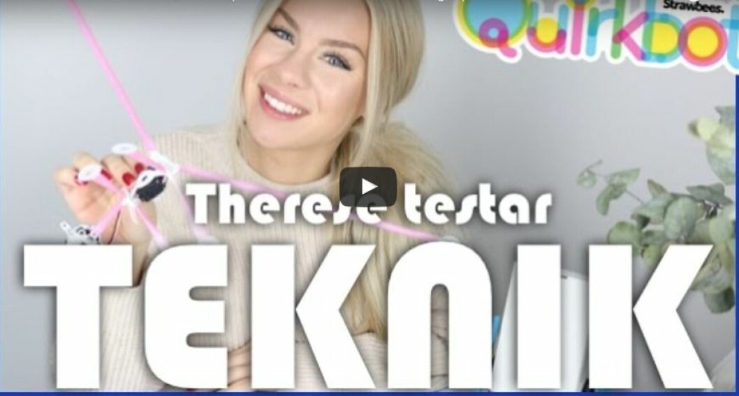 Therese berättar att hon tjänar mycket pengar på sina teknik-samarbeten på kanalen. hejhej
