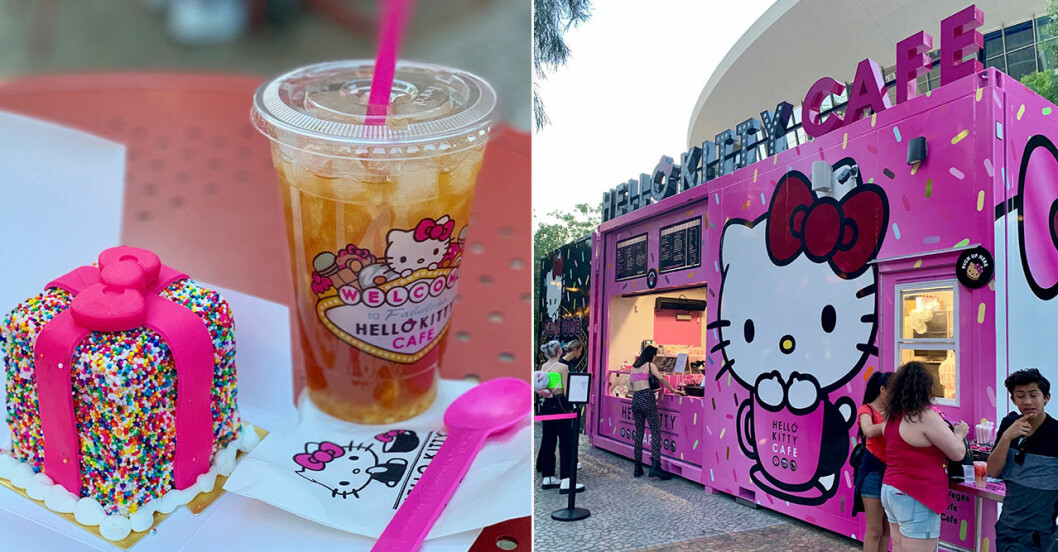 Hello Kitty Café pop-up i Las Vegas. hello kitty cafe kombo