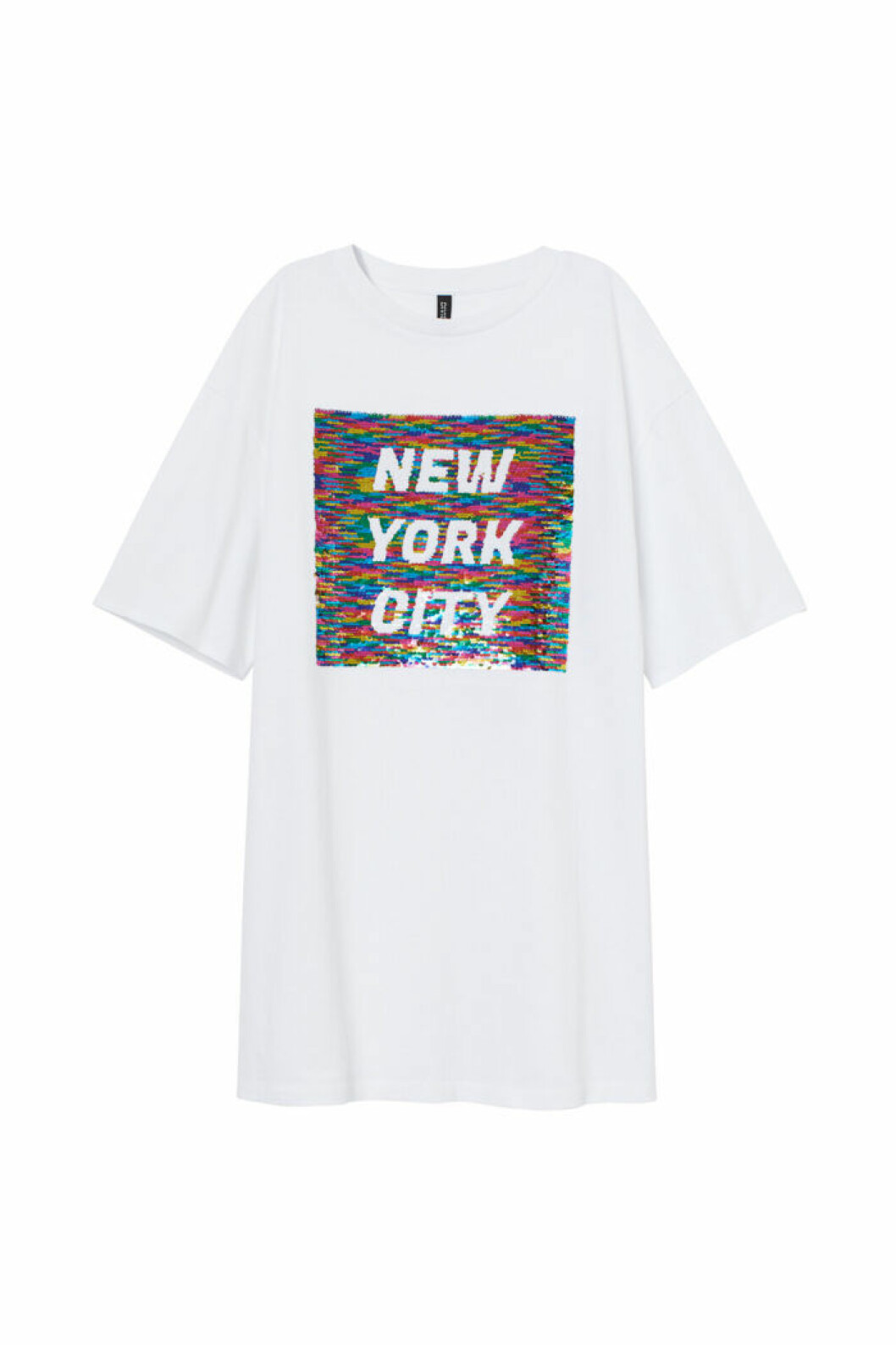 H&M:s pridekollektion 2019 – vit t-shirt med paljetter