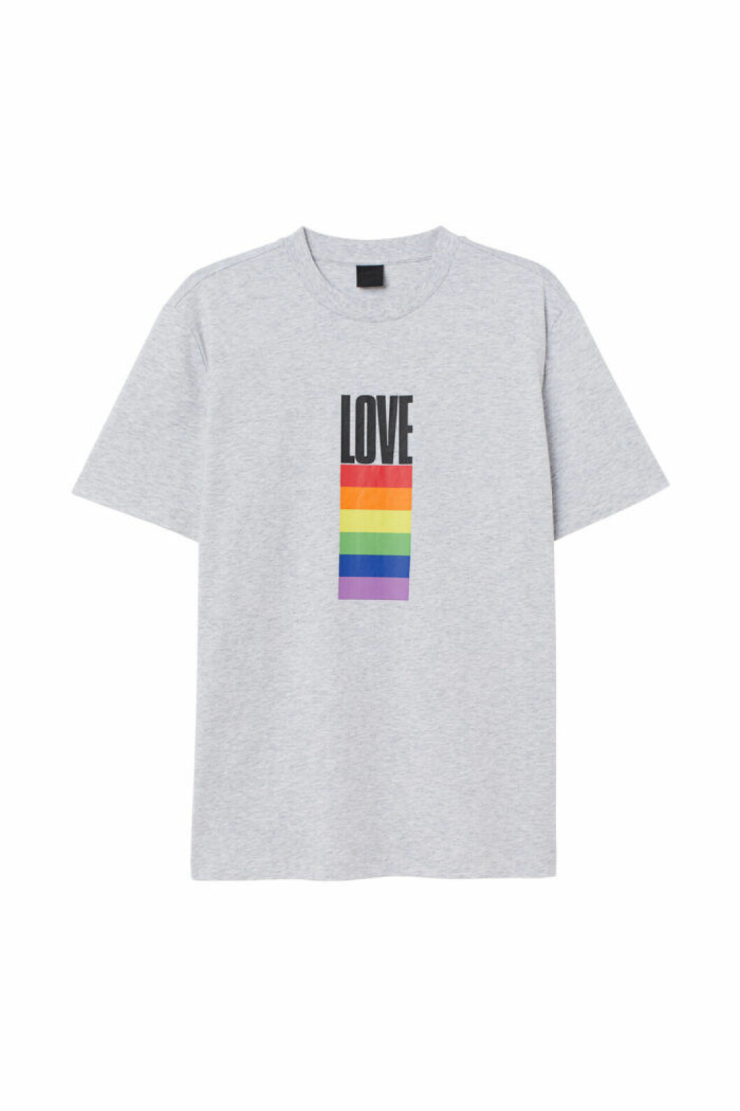 H&M släpper Pridekollektion för 2019 – grå t-shirt med tryck
