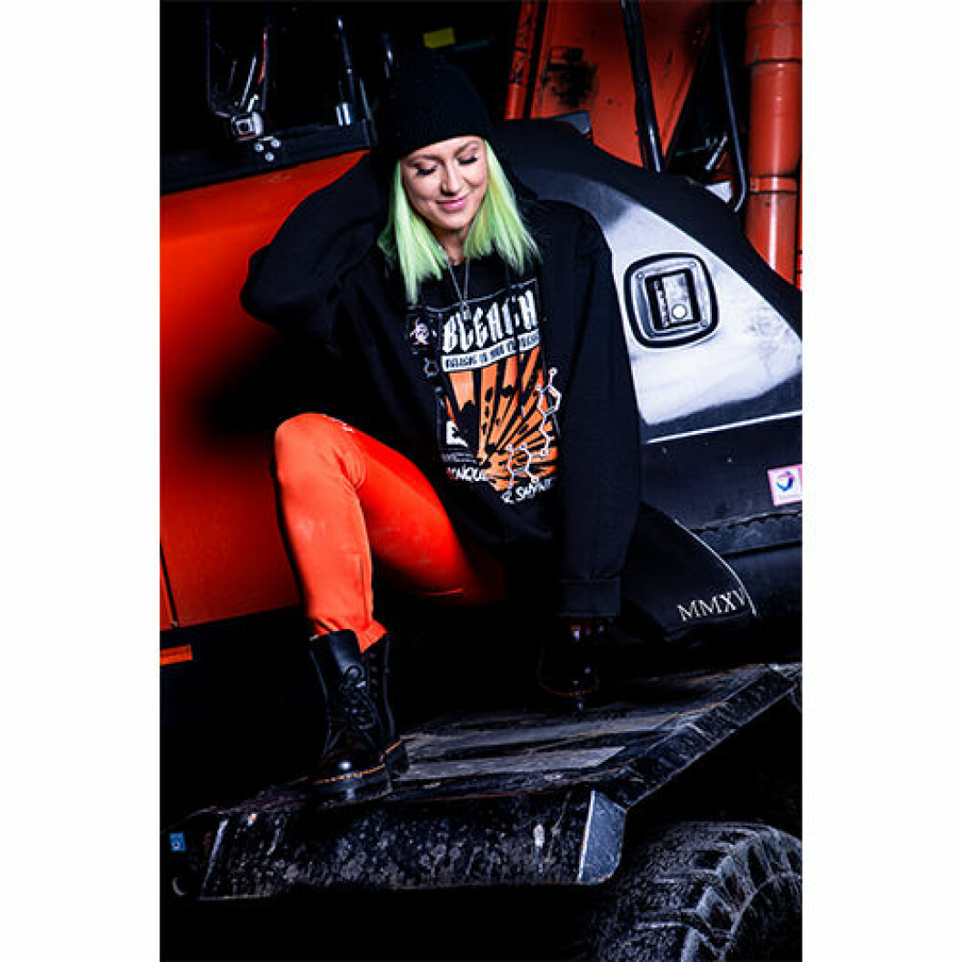 Svart hoodie med tryck. Svart hodie med tryck Ribecka x madlady