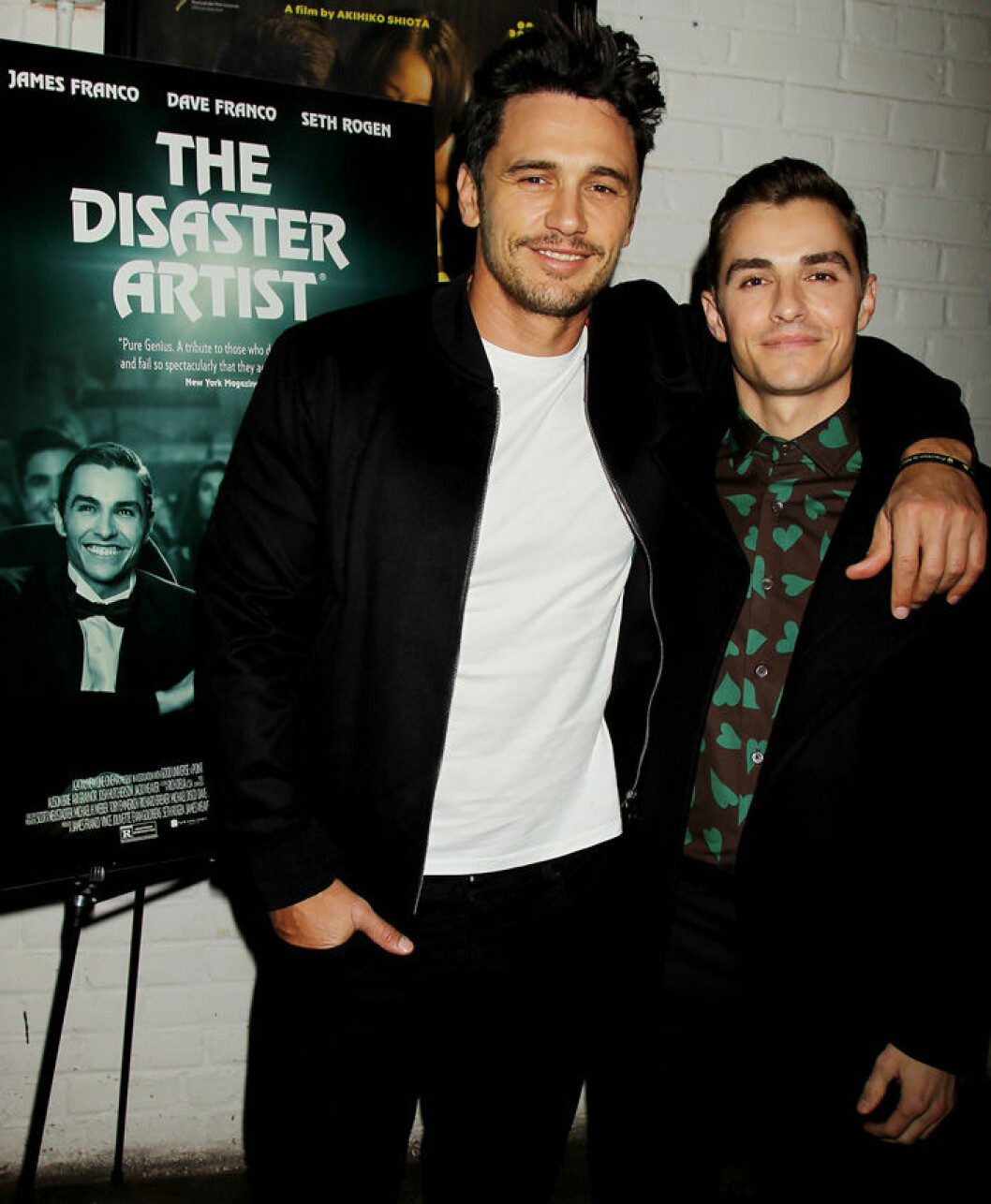 James och Dave Franco på filmpremiären av <em>The Disaster Artist</em>, 2017. En bild på James och Dave Franco på filmpremiären av The Disaster Artist, 2017.