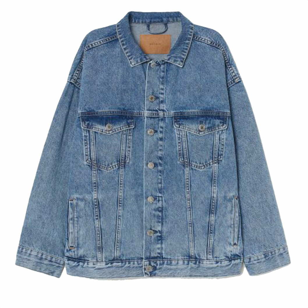 Oversize jeansjacka från h&M