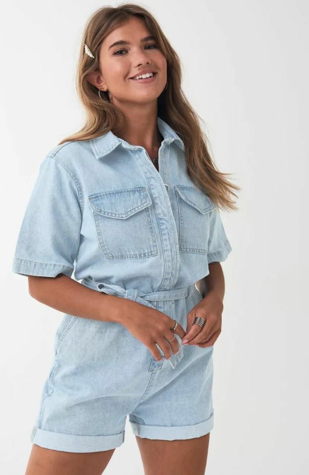 Jeansoverall ljus denim