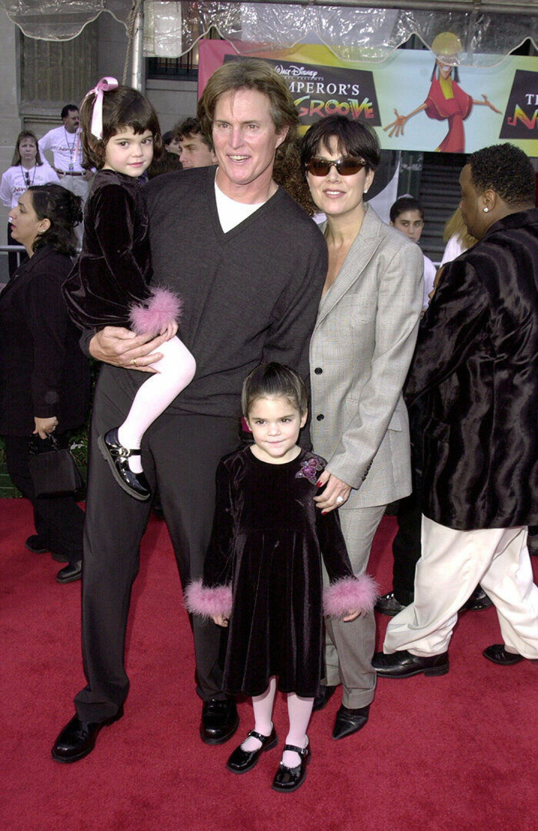 Familjen Jenner, 2000. En bild på Bruce Jenner, Chris Jenner, Kendall Jenner och Kylie Jenner, 2000.