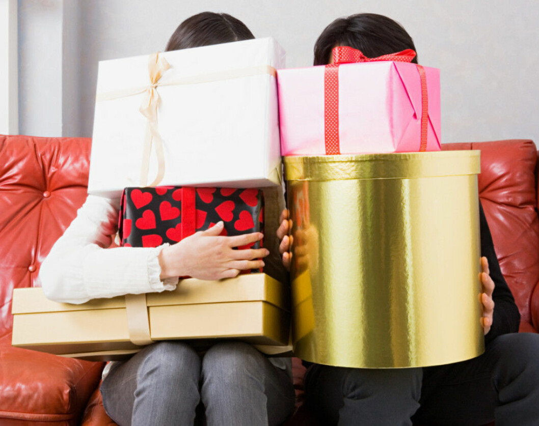 Couple with gifts