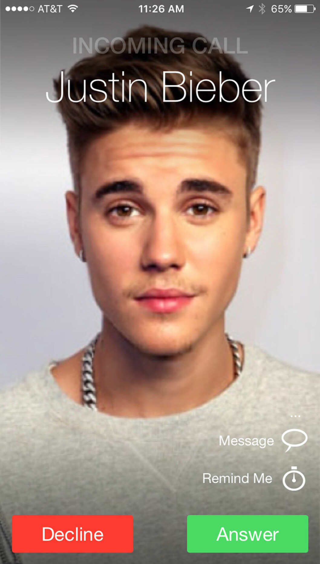 Justin Bieber ringer