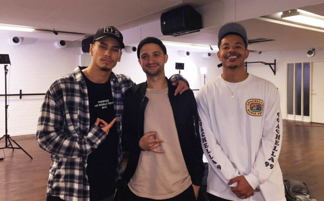 Från vänster: CJ Salvador, Nick DeMoura och Jonathan ”J-Boogie” Rabon. Justin-Bieber-Dansare-Koreograf