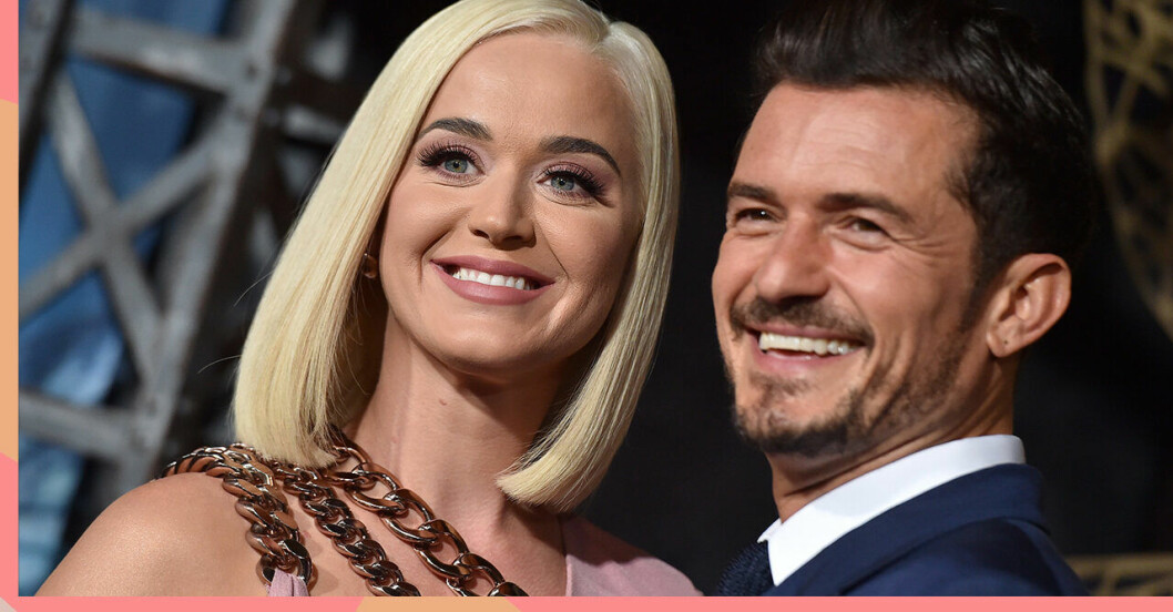 Katy Perry och Orlando Bloom ler stort