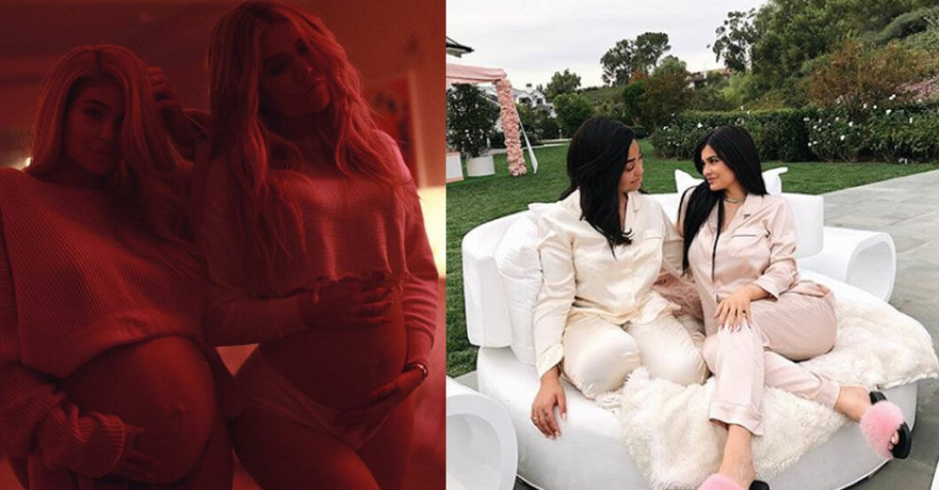 Se de privata gravidbilderna på Kylie Jenner – som vännerna nu visar upp
