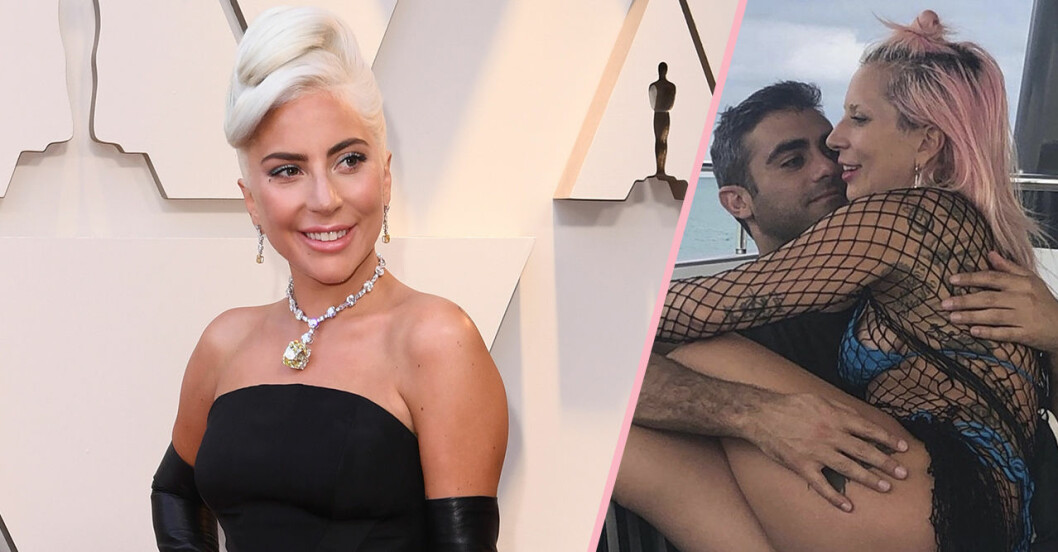 Lady Gaga och Michael Polansky pussas