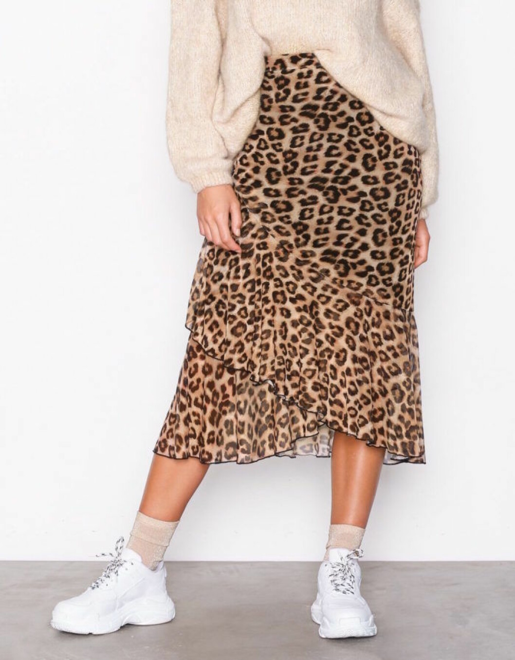 Leopardmönstrad kjol