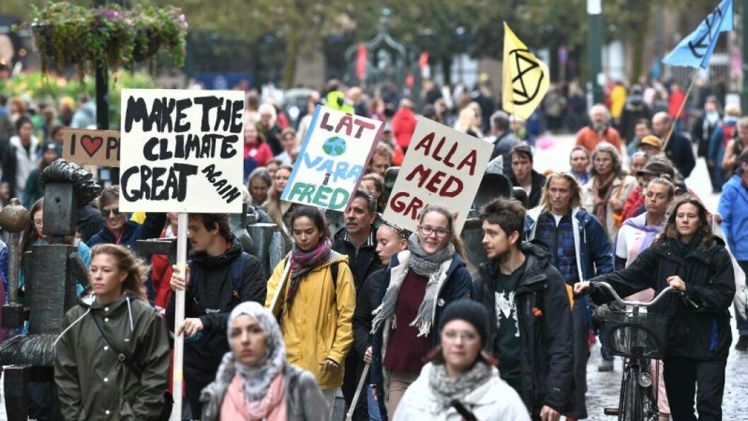 I Malmö samlades hundratals demonstranter för att delta i den globala klimatstrejken. Greta Thunbergs strejk för klimatet ägde bland annat rum i Malmö